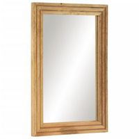 espejo decorativo  espejo de bano madera maciza mango rugosa y vidrio 50x70 cm cfw352918