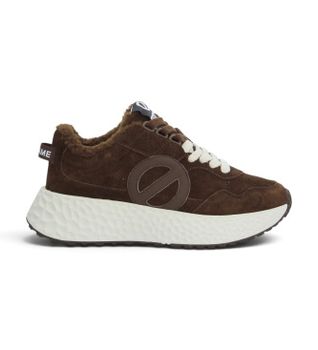 NO NAME para mujer. NNVESC0 Zapatillas de Piel Carter Jogger Cocoon marrón (38), Plano, 1 a 3cm, Serraje, Cordones, Casual