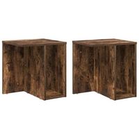 mesa auxiliar 2 uds roble ahumado 37 x 32 x 40 cm vidaxl