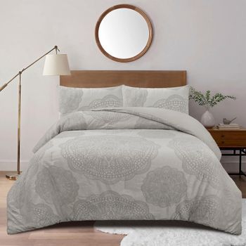Colcha Algodon 180x260 150 Gsm Jaquard Gris