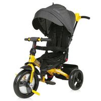 triciclo evolutivo jaguar con capota  asiento giratorio 360 y ruedas eva de lorelli - black  yellow