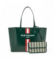 rue madam paris para mujer 1513 bolso shopping verde osfa casual poliuretano