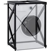 estante para lavadora caleb metal negro 60x72x101 cm clp