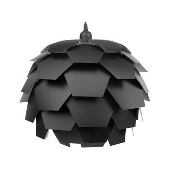 Lámpara De Techo Moderna Con Diseño Floral Pantalla Geométrica Negra Grande Segre
