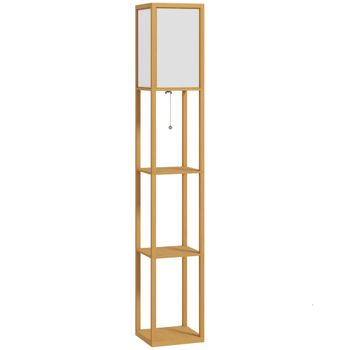 Lámpara de pie 26x26x160 cm madera natural
