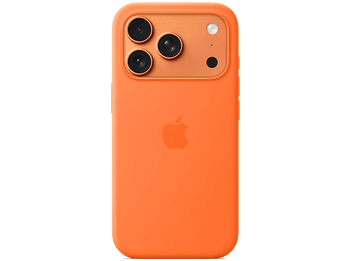 Apple Funda de silicona con MagSafe, Para iPhone 17 Pro Max, Compatible correa Crossbody, Naranja