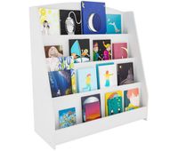 libreria melfa de madera con 4 estantes blanco 30x80x88 cm