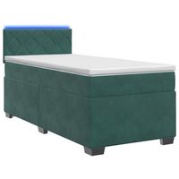 cama tapizada 190x90x88 cm terciopelo - verde