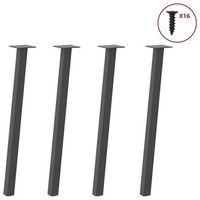 patas para consola 4 unidades antracita 72 cm acero vidaxl