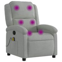 sillon reclinable de masaje terciopelo gris claro