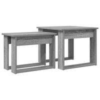 juego de mesas de centro 2 uds gris sonoma 50 x 52 x 42 cm vidaxl