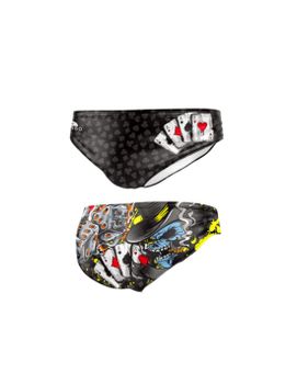 Bañador de Waterpolo Turbo Fire Dice Negro Hombre estampado