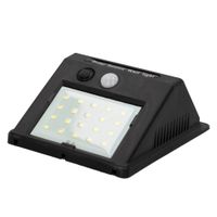 aplique solar led aktive 20 led con sensor de movimiento 13x6x20 cm negro