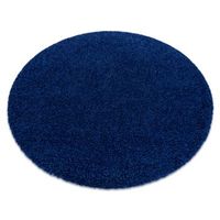 alfombra soffi circulo shaggy 5cm azul oscuro circulo 100 cm