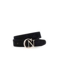 cinturon de corteza hebilla con pedreria black