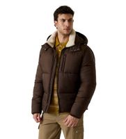 guess para hombre m6bl64w4477 chaqueta acolchada zenith de nylon marron l casual poliamida