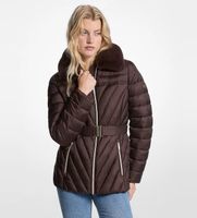 michael kors para mujer 77a6945m42 chaqueta acolchada plegable marron xs casual nylon poliester