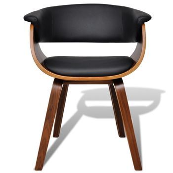 Silla De Comedor | Silla De Cocina | Mueble De Comedor De Madera Curvada Y Cuero Sintético