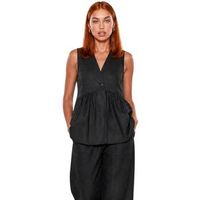 i am blusa gilet lino bottoni 17589 para mujer