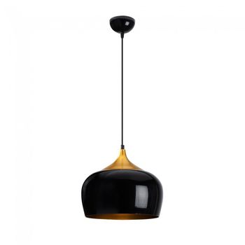 Lámpara colgante harvey 30 negro/oro