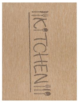 Alfombra de cocina Cuisinea beige 80x250 cm