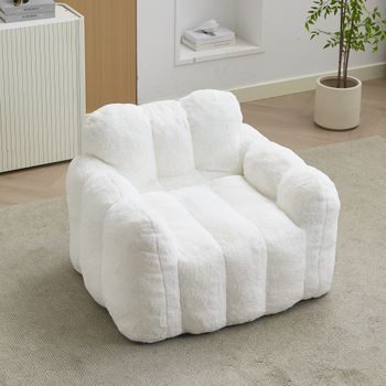 Sillón Puff Rosa Para Adultos, 90 × 105 × 75 Cm, Sin Montaje Y Con Relleno De Espuma