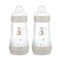 mam easy start anti-colic bottle grey twin pack