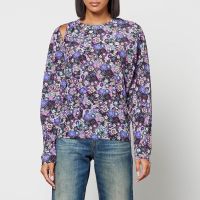 isabel marant saldana cutout stretch-silk blouse - fr 36uk 8