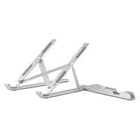 soporte para portatiles aluminio con soporte movil atril para ordenador en aleacion de aluminio diseno plegable y facil de llevar incluye un soporte adicional para el movil en abs antideslizante