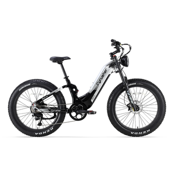 Bicicleta De Montaña Eléctrica Cyrusher Trax 2.0, Suspensión Completa, Batería De 52 V 20 Ah, Motor Bafang, Gris