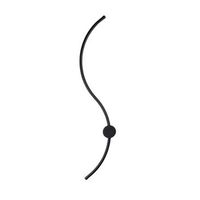 lampara de pared uyan-13601 negro metal 90 cmx17x 10 cm
