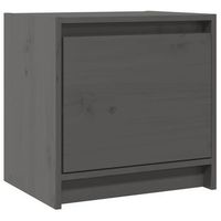 mesitas de noche 2 unidades madera maciza pino gris 40x305x40 cm