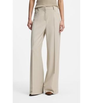 BOSS para mujer. 50562885 Pantalón Tacodi beige (40), Casual, Clásico, Poliéster