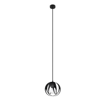 Lámpara de techo negro acero alt. 125 cm