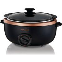 morphy richards evoke sear  stew 461016 slow cooker - black  rose gold black
