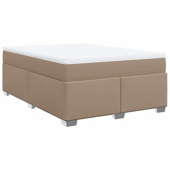 Cama Tapizada 190x140x46 Cm Tejido - Marrón
