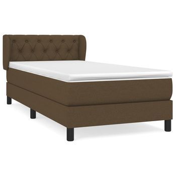 Cama Tapizada 203x83x88 Cm Tejido - Marrón