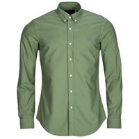 polo ralph lauren camisa manga larga camisa ajustada slim fit en oxford ligero para hombre