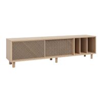 mueble tv de madera natural - tres separadores - 170 cm sin barnizar