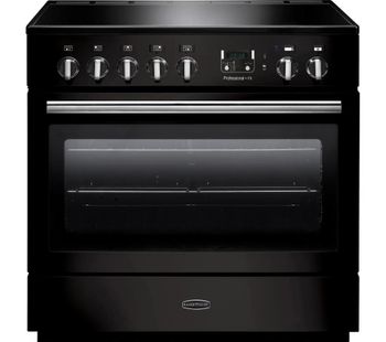 RANGEMASTER Professional FX 90 Electric Induction Range Cooker - Gloss Black & Chrome, Black