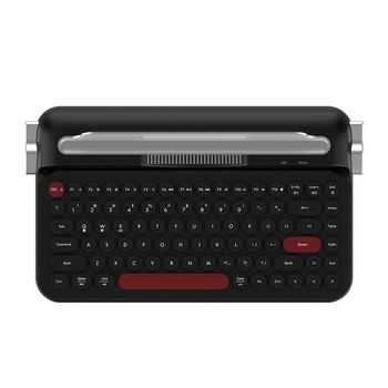 Teclado Inalámbrico Ajazz AF84 con Membrana Silenciosa, Conexión Dual Bluetooth/2.4G, Diseño Retro Estético con Soporte Integrado para Tablet, Teléfono, PC y Win/Mac/Android