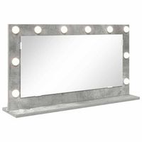 espejo de tocador rectangular gris concreto 80 x 45 x 18 cm vidaxl