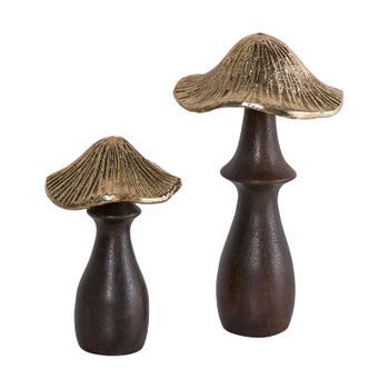 Conjunto De 2 Figuras Decorativas Adorno Setas Para Estantería Negro/dorado Dubljani