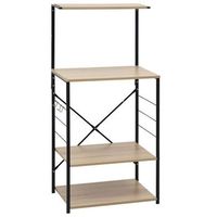 armario microondas madera ingenieria negro roble 60x396x123 cm vidaxl