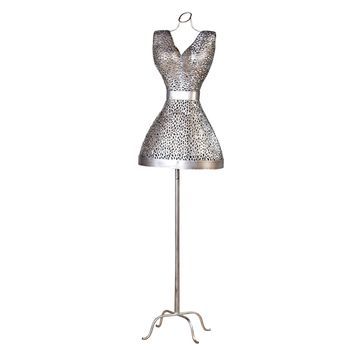 Casablanca By Gilde Figura Decorativa Busto Purley Plata Envejecida H. 155 Cm