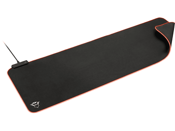 Alfombrilla gaming - Trust GXT 764 Glide-Flex XXL, Iluminación RGB, Negro