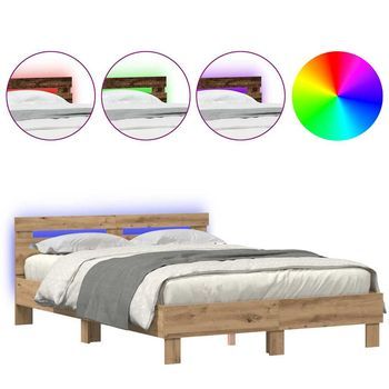 Estructura De Cama Con Cabecera Roble Artisan 150 X 200 Cm
