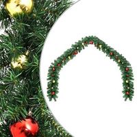 guirnalda de navidad decorada con bolas 10 m vidaxl