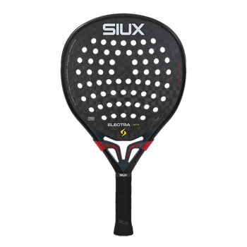 Siux - Pala De Pádel Electra Pro 2026 Shadow Red Nivel Profesional Forma Híbrida - Equilibrio Entre Potencia Y Precisión