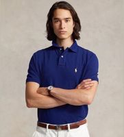 polo ralph lauren para hombre 710795080013 polo de pique slim fit azul xxl casual algodon manga corta